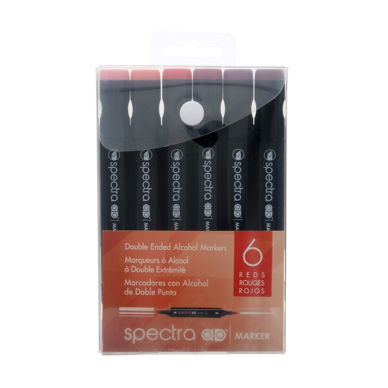Chartpak Spectra Ad Marker Set, 6-Colors, Reds
